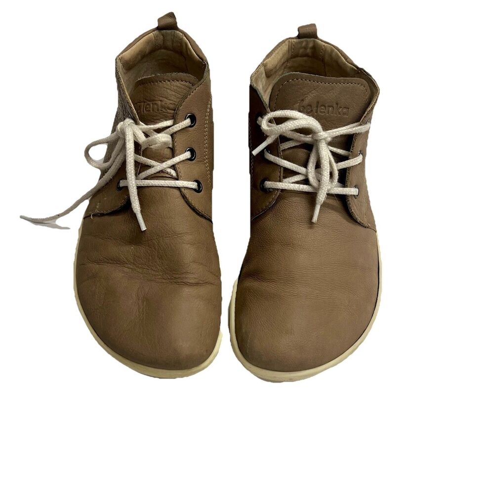 Be Lenka Icon Leather Lace Up Boot Cappuccino Sz41 Wide Toe Box Zero Drop - Picture 2 of 7